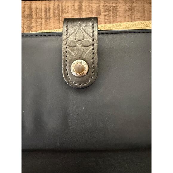 Louis Vuitton Wallet W/Dust Bag Black Matte Vernis Monogram Leather Bifold - Picture 8 of 14